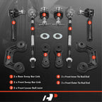 A-Premium 10Pcs Suspension Kit, Front Inner Outer Tie Rod End