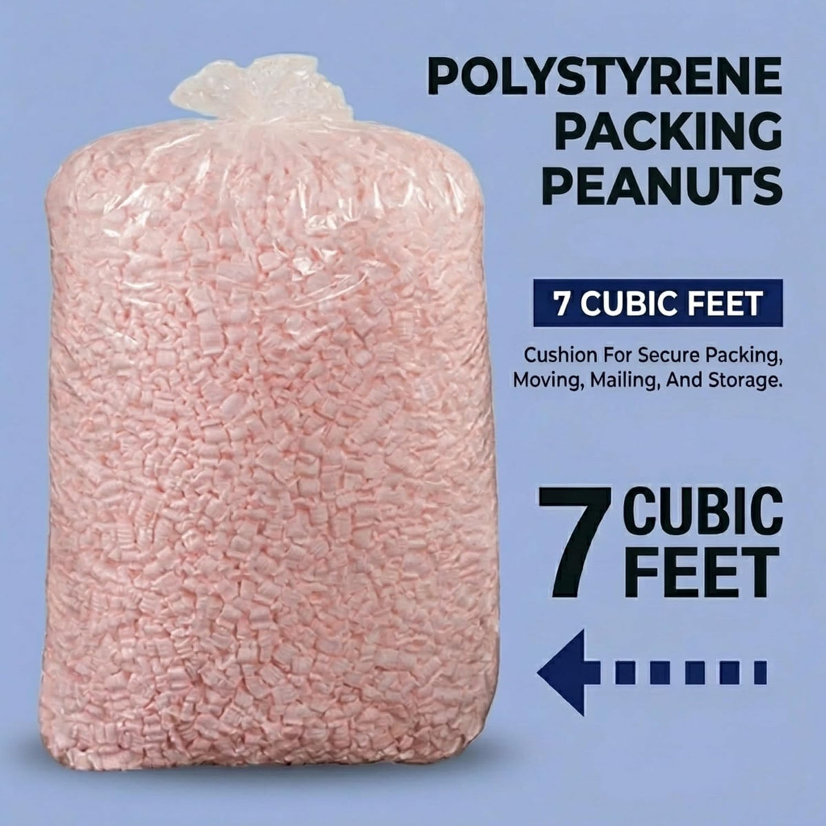 Shipping & Packing Peanuts Pink, 7 Cubic Feet - Loose Fill Packaging Peanuts for Packing, Moving and Storage