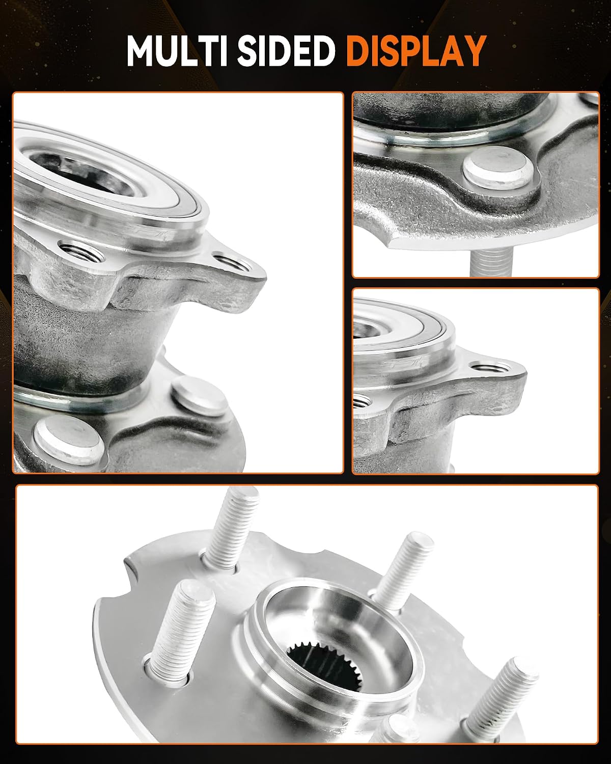 2Pcs 512374 Rear Wheel Bearing Hub Assembly Fit for Toyota RAV4 2006-2018, for Lexus NX300h 2015-2021, NX300 2018-2021, NX200t 2015-2017, 5 Lugs w/ABS