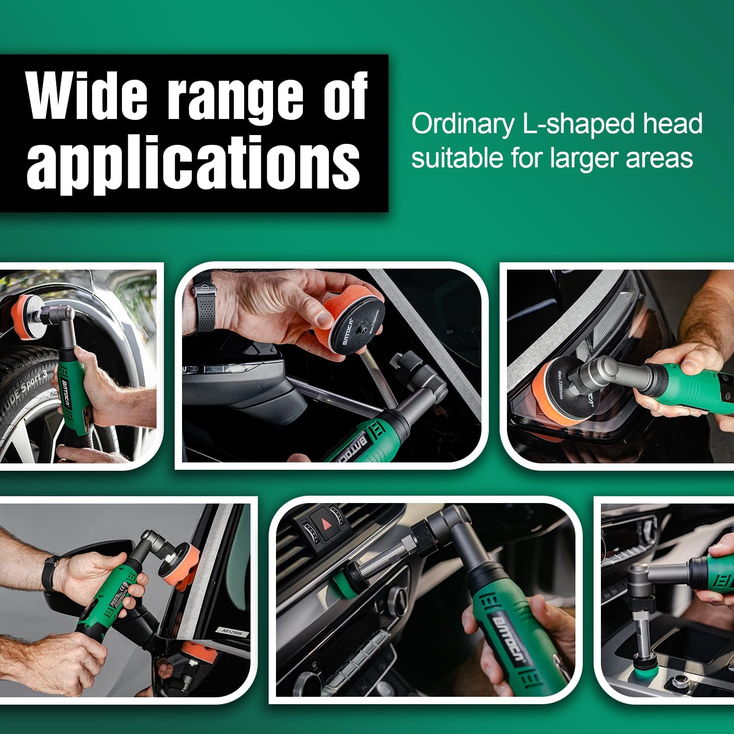S6 Mini Cordless Polisher 2 Heads for Car/Motorcycles Detailing Kit | Rotary Buffer and Dual Action Micro Polisher, 2