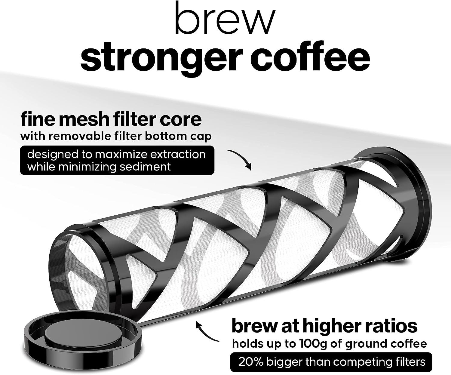 – Cold Brew Coffee Maker and Iced Tea Brewer, Large 1.3L (44oz) Borosilicate Glass Pitcher with Reusable Mesh Filter