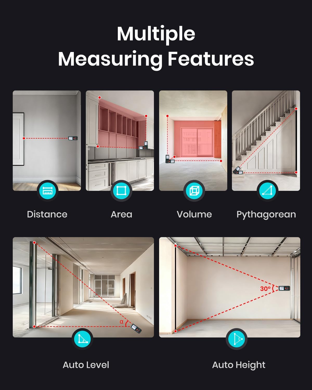 Laser Measure Device, MiLESEEY 393ft Digital Laser Tape Measure with Upgrade Electronic Angle Sensor, 2mm Accuracy