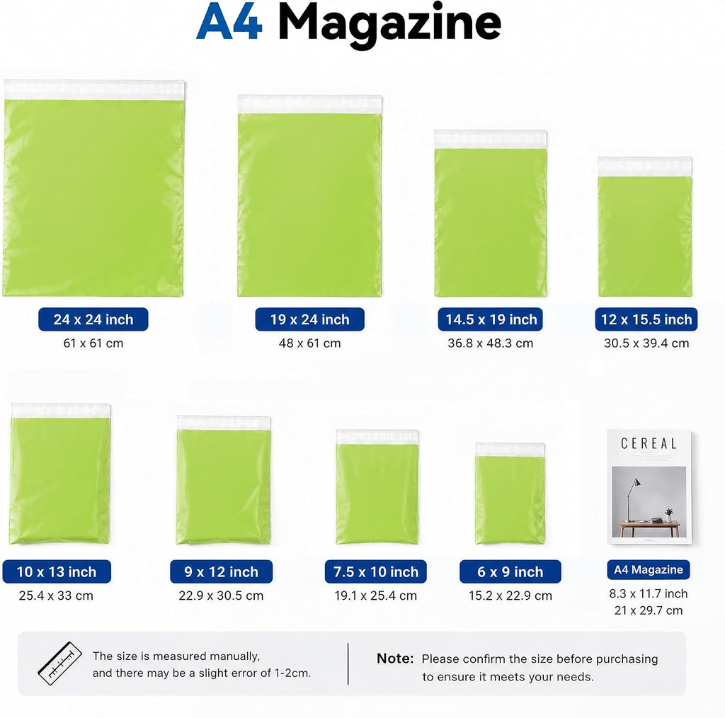 7.5x10 Poly Mailers 100 Count, 5-Layer Self-Seal Waterproof Shipping Bags for Clothes, Books, Mailing, E-commerce