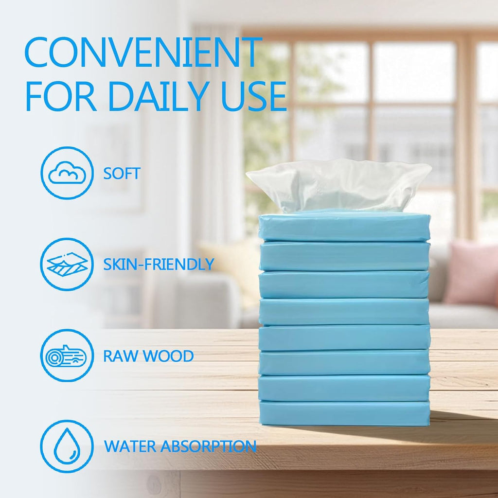Car Tissues, 8 Packs, 4-Ply Ultra Soft Facial Tissues