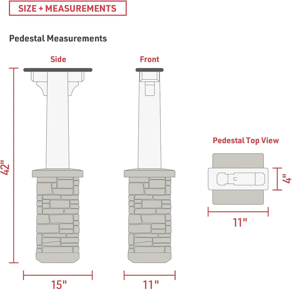 Premium Mailbox Post Set Pedestal Classic White