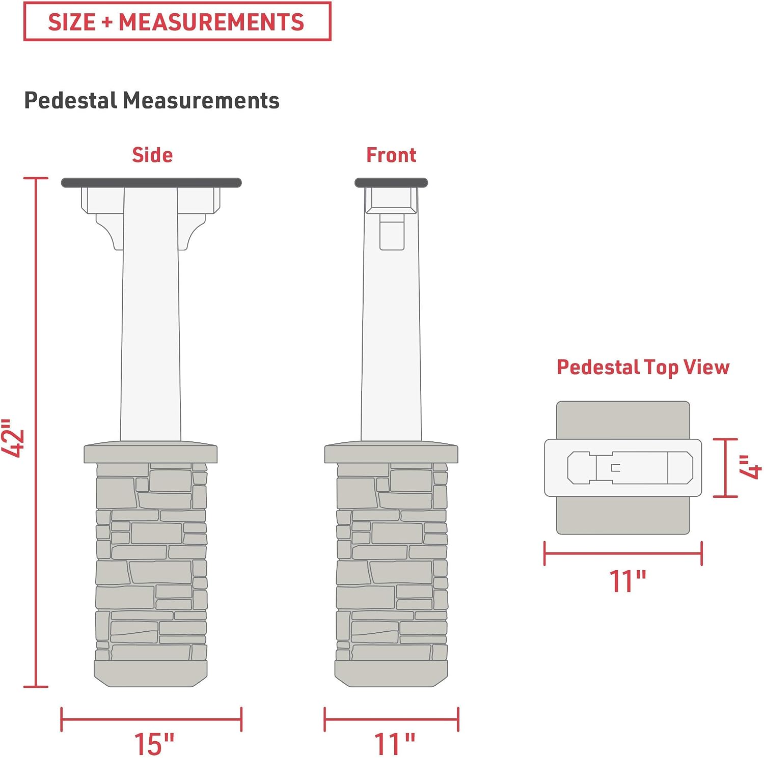 Premium Mailbox Post Set Pedestal Classic White