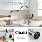 Touchless Kitchen Faucet with Spring Pull Down Sprayer