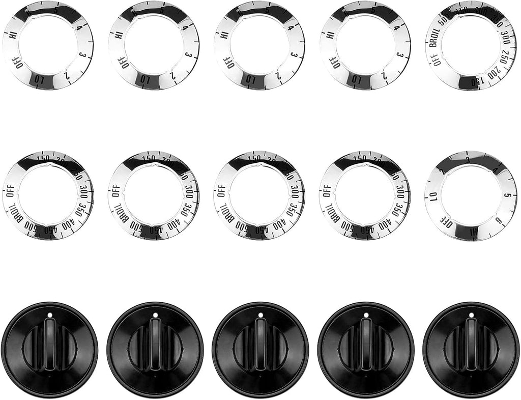 Electric Range Burner Knob Kit KN002 RKE Electric Range Oven Knob Handle Kit Compatible with Whirlpool Gas Stove