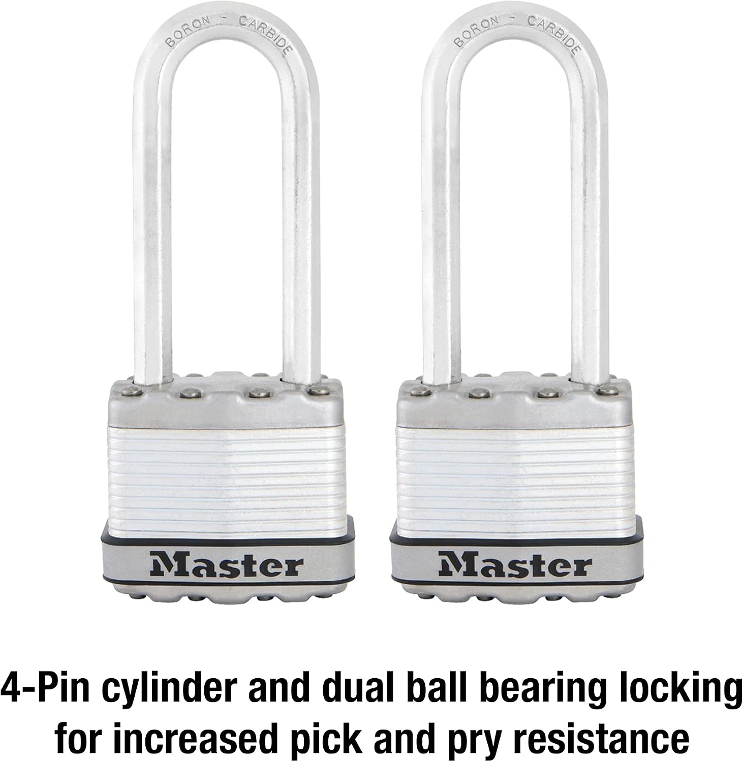 M1XTLJ Magnum Heavy Duty Padlock with Key, 2 Pack Keyed-Alike