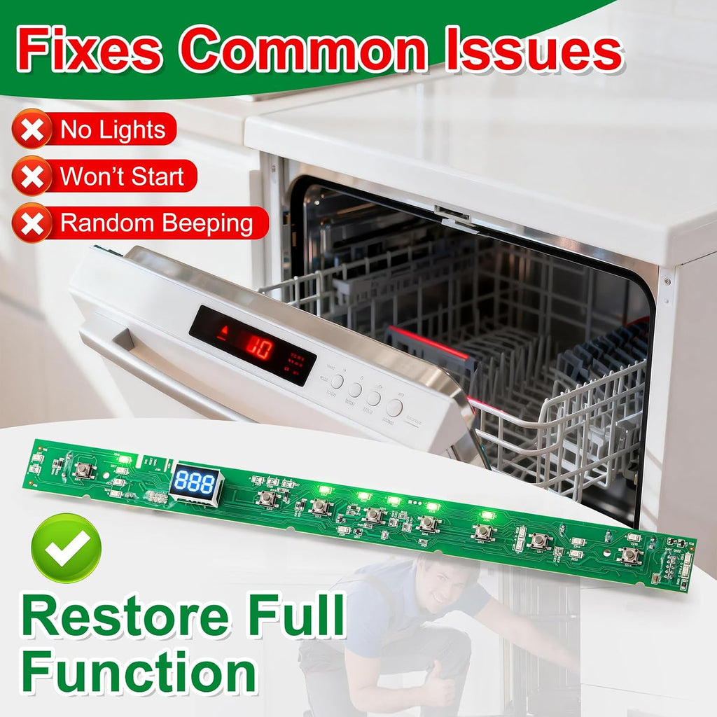 Upgraded WD21X31902 WD21X23462 Dishwasher User Interface Control Board, WD21X31902C UI Control Compatible with GE Dishwashers, Replaces WD21X26179 WD21X32000 WD21X22236 WD21X22955