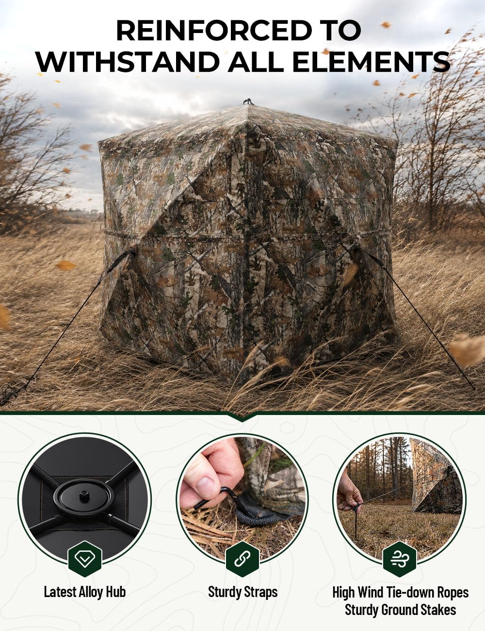 Hunting Ground Blind, See Through, Medium - 270° View