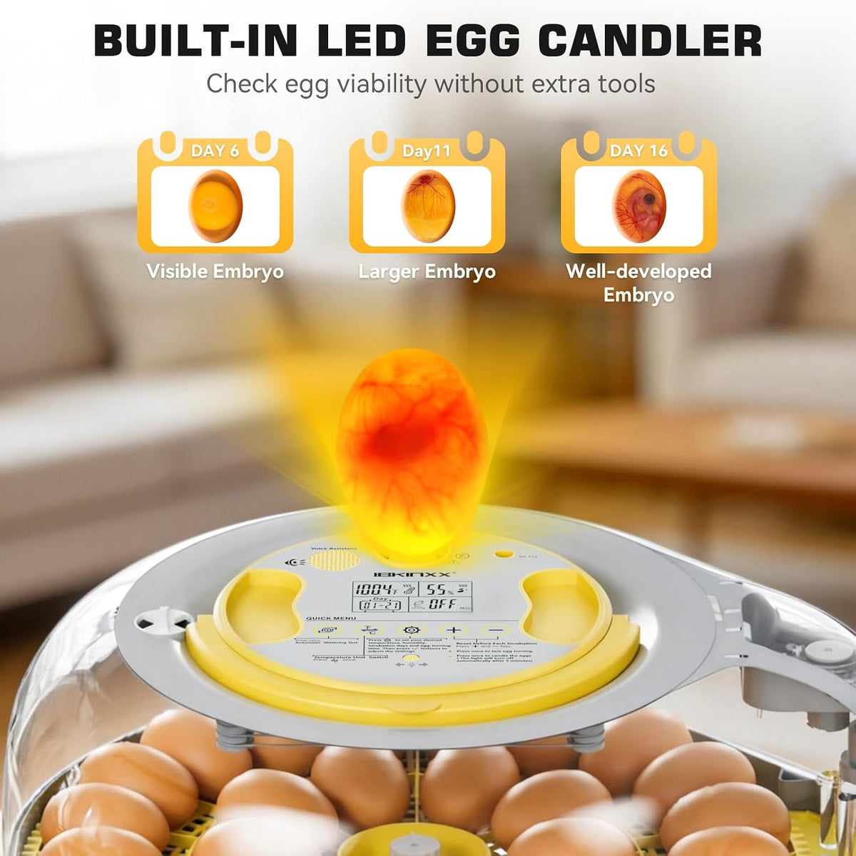 26 Egg Incubator for Hatching Eggs - Smart Voice Guidance