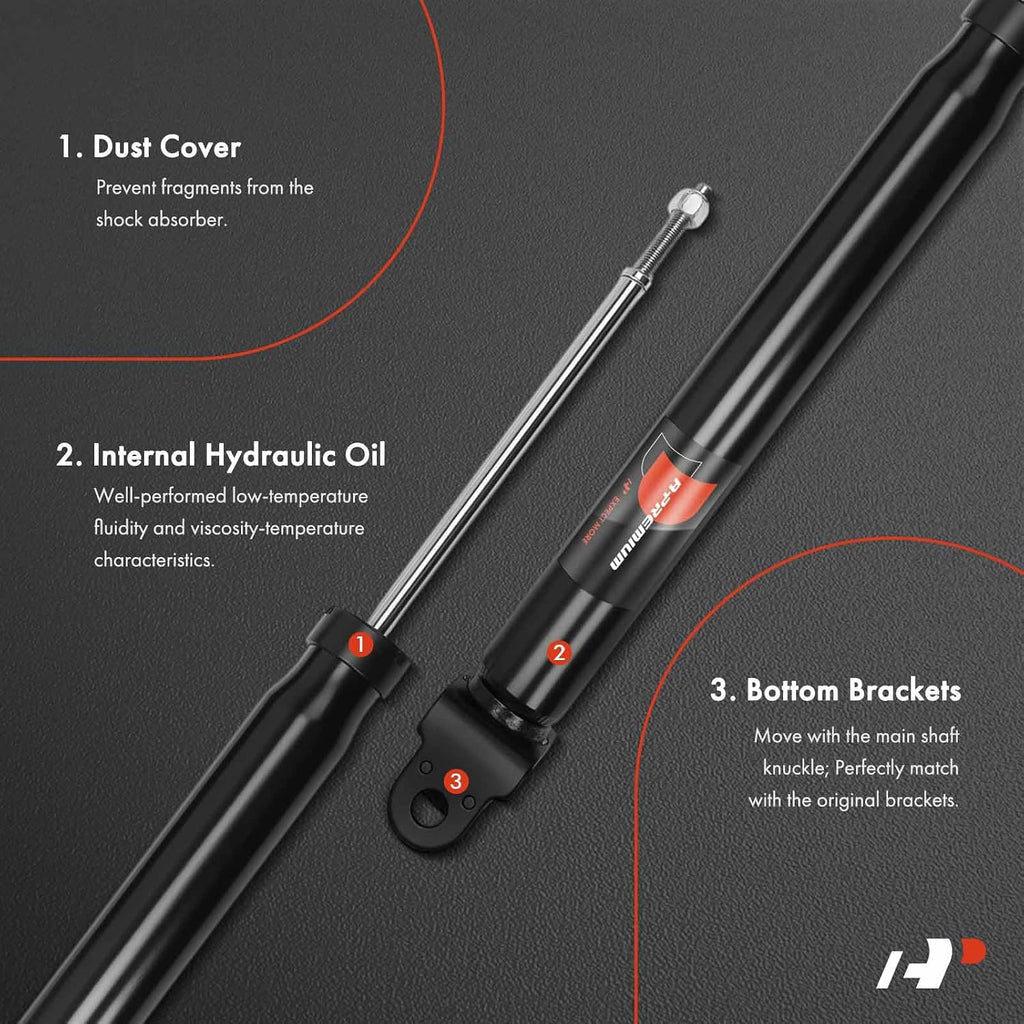 A-Premium Rear Shock Absorbers, Set of 2 - Compatible with Nissan