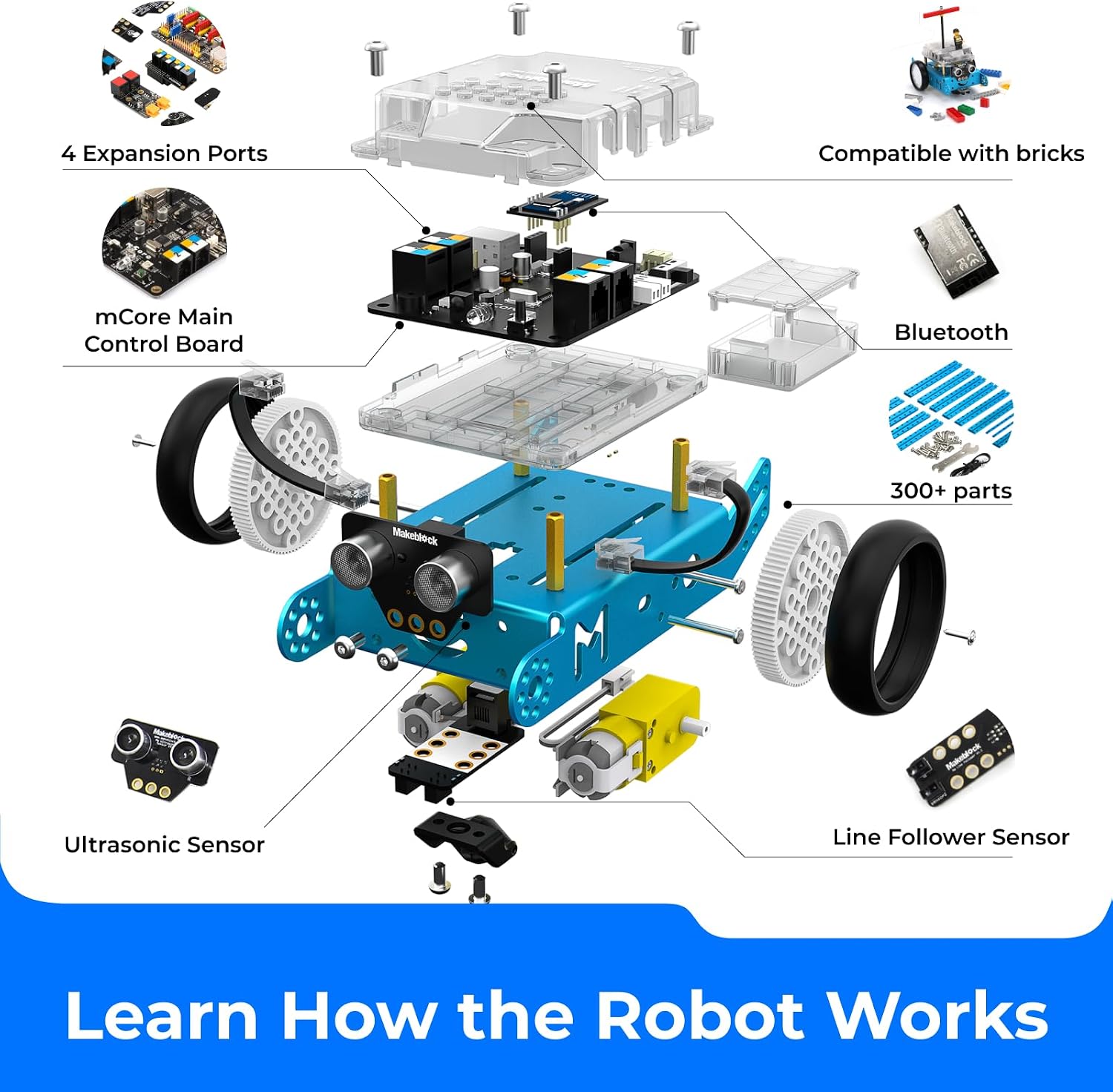mBot STEM Coding Toys Robotics for Kids Ages 8-12 | Learn to Code with Scratch & Arduino, STEM Robot Kits & Toys