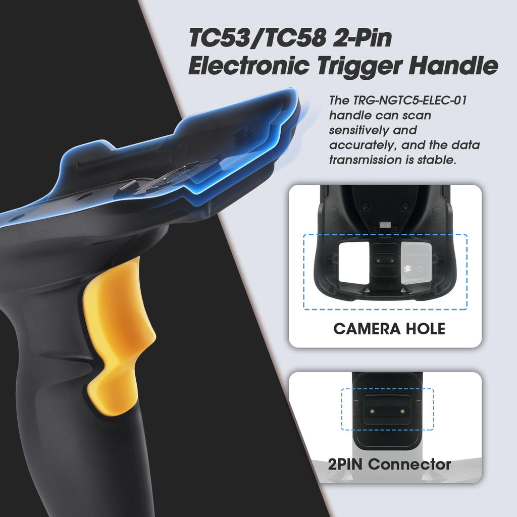 TC53 Trigger Handle for Zebra TC53 TC58 Handheld Barcode Scanner Mobile Computer (TRG-NGTC5-ELEC-01) - Requires Use