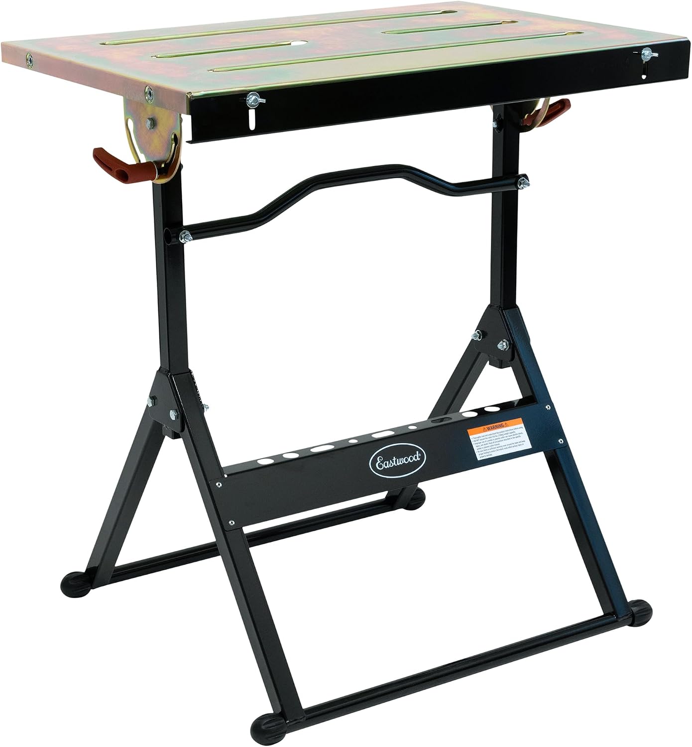 Adjustable Steel Welding Table Strong Hold Industrial Workbench Table Welding 14 Gauge Plated Work Surface