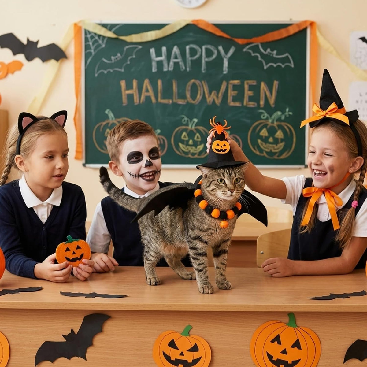 Halloween Pet Costumes Bat Wings for Small Dogs and Cats (Size S)