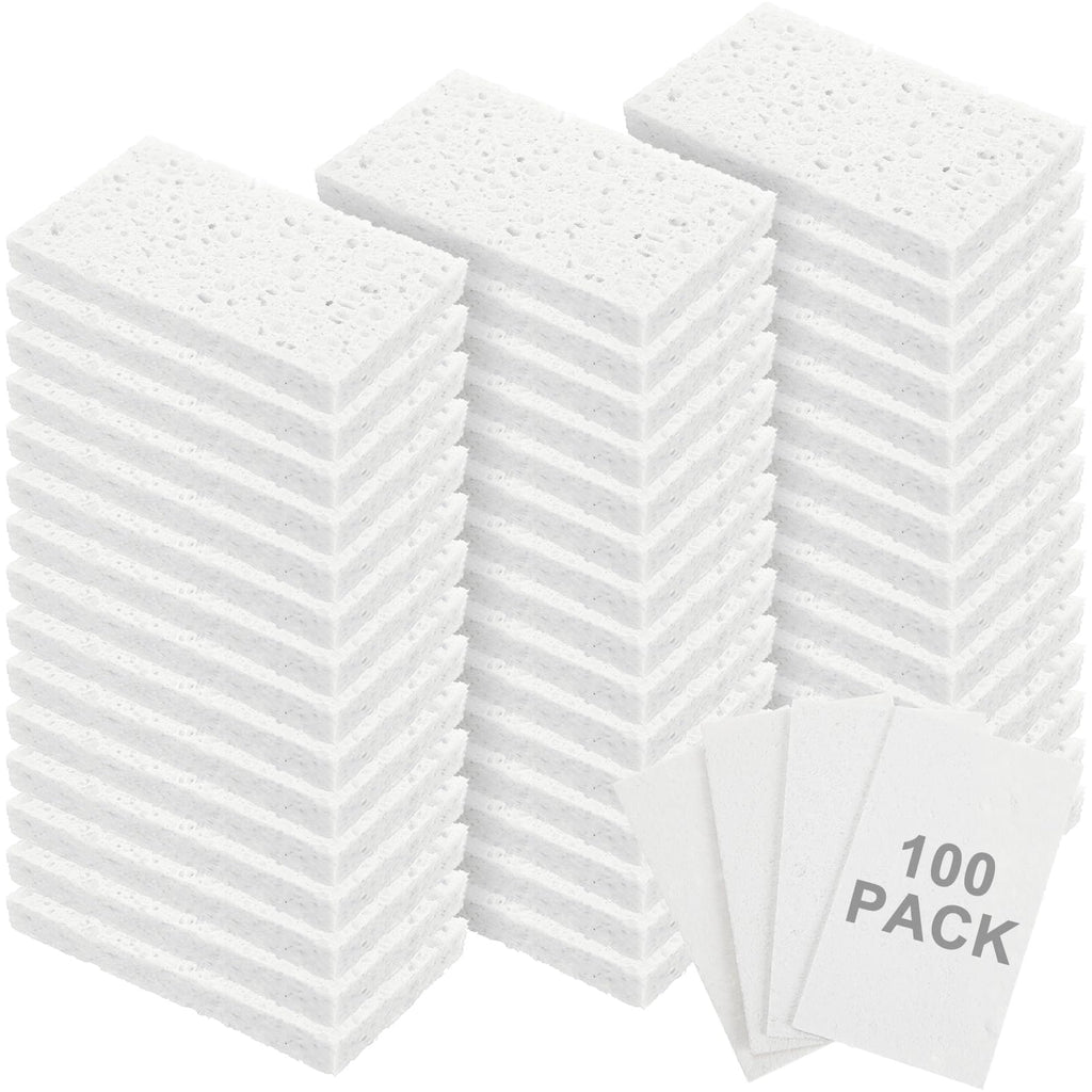 100 Pcs Sponges Bulk Sponges Kitchen Compressed Sponge, White