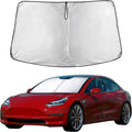 Windshield Sun Shade Compatible for Tesla Model 3 & Model Y Juniper 2017-2024 2025 2026, Sun Visor for EV Front
