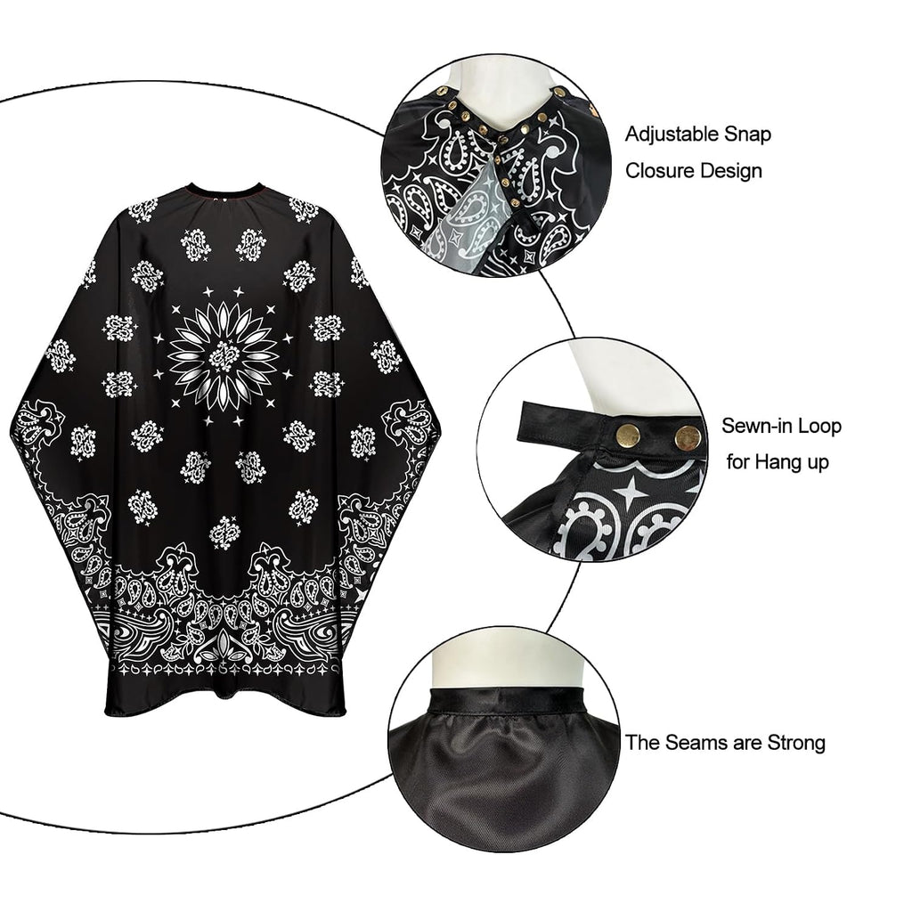 Barber Capes for Men Haircut Capes with Snaps Professional Salon Cape for Stylists Waterproof Hairdressing Cape Gown