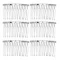 10 Pieces Metal Hair Comb Clip Wire Wedding Bridal Veil Combs for Women (15 Teeth, Silver)