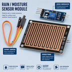 10-Pack Rain Sensor Module with LM393 Comparator