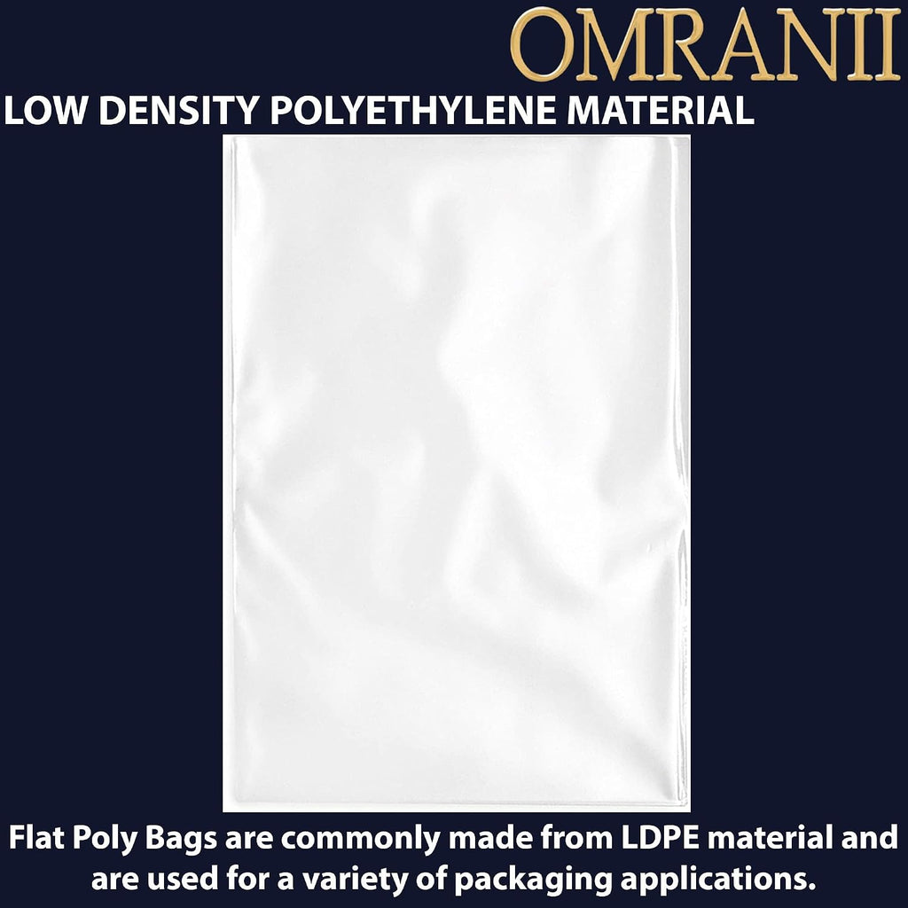 Clear Flat Poly Bags, 4Mil 24" X 36" & 100 Bags | Low-Density Polyethylene (LDPE), Flat Open Top Plastic Packaging