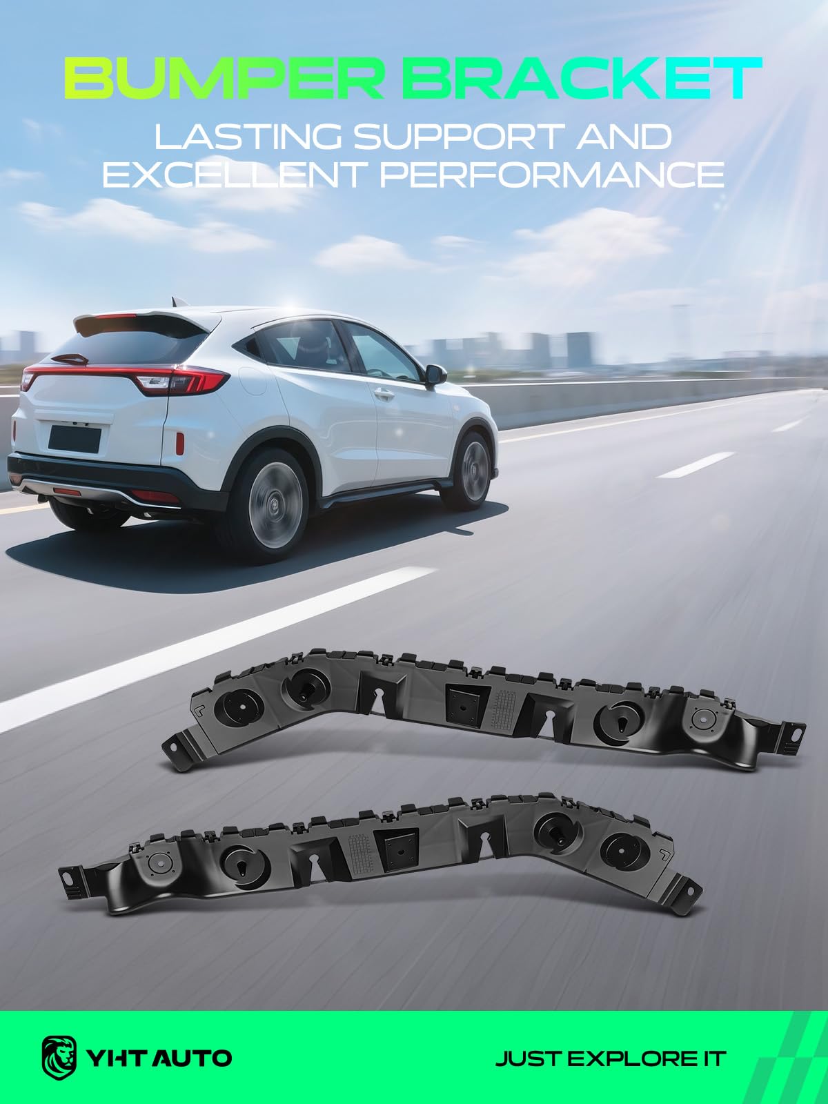 YHTAUTO Rear Side Bumper Brackets for Ford