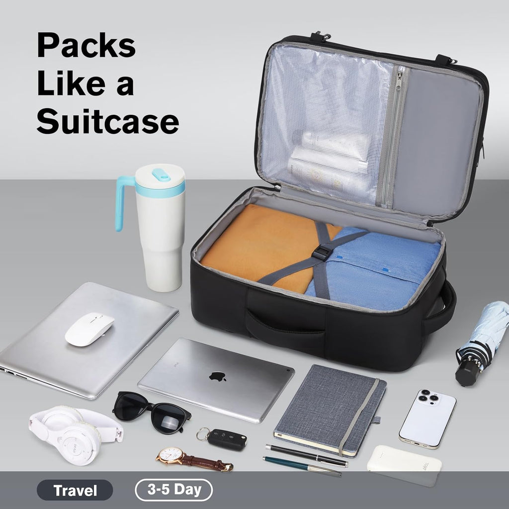 Smart Suitcase-style Laptop Backpack, 25L / 35L Practical Travel Bag for Work, Leisure & Flight, Luggage-Style
