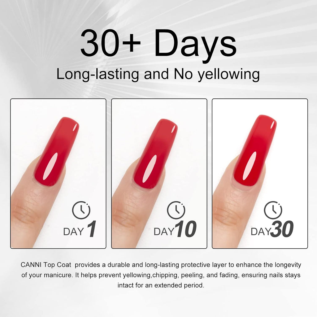 VENALISA 2 Pcs No Wipe Tempered Gel Top Coat and Base Coat Set Gel Nail Polish, Nail Gel Polish Nail Art Starter
