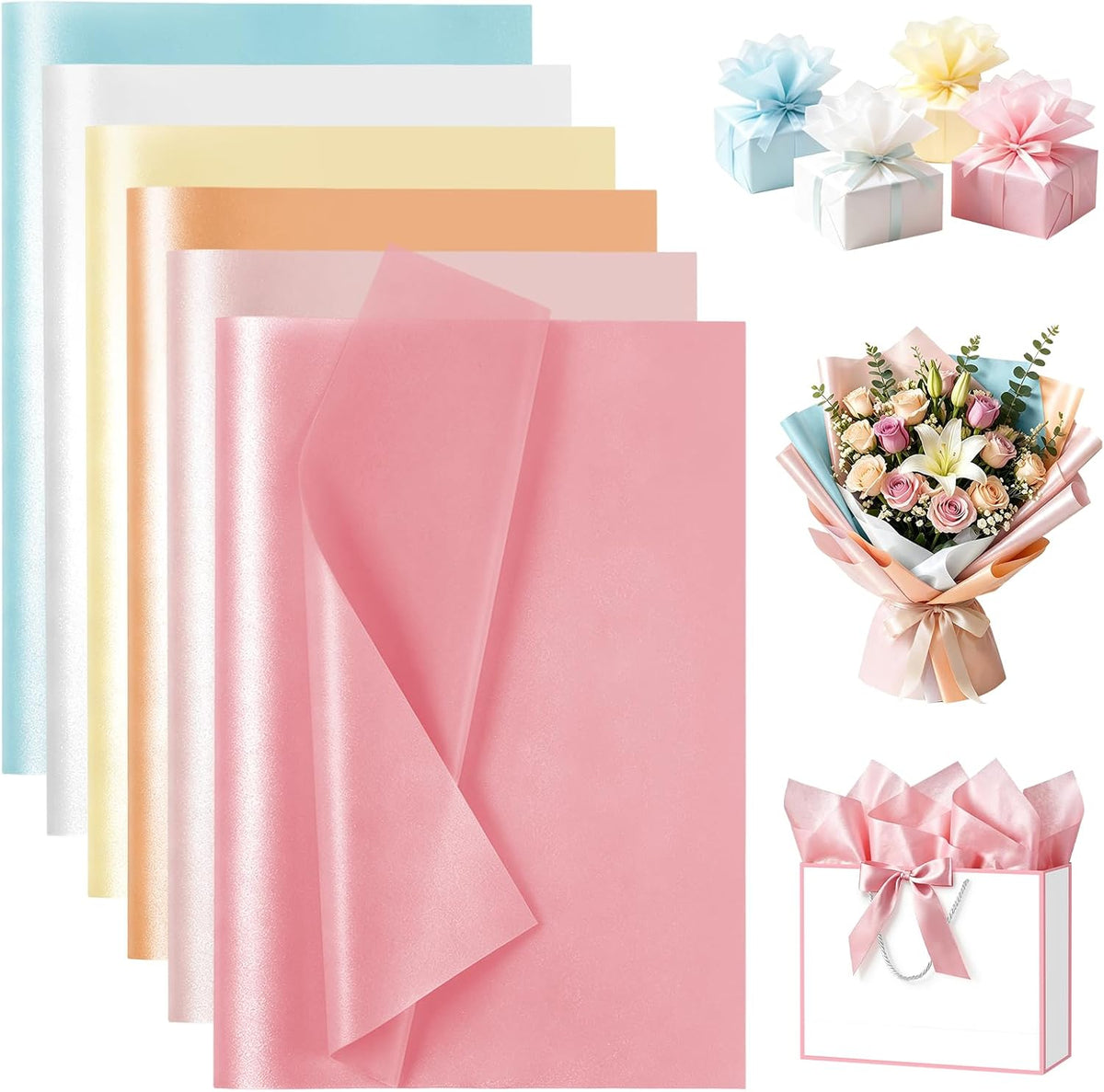 Pearlescent Tissue Paper for Gift Bags 20 x 28 Inch