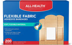 Fabric Adhesive Bandages, Assorted Sizes, 200 Count