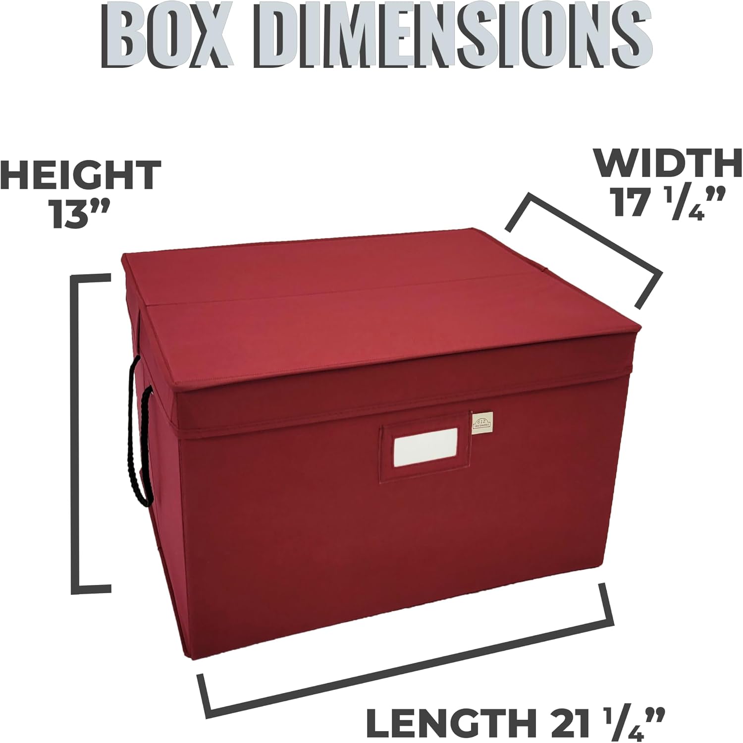 Christmas Ornament Storage Box, Holds 60-4 Inch Ornaments | Adjustable Acid-Free Dividers, 3 Removable Trays with