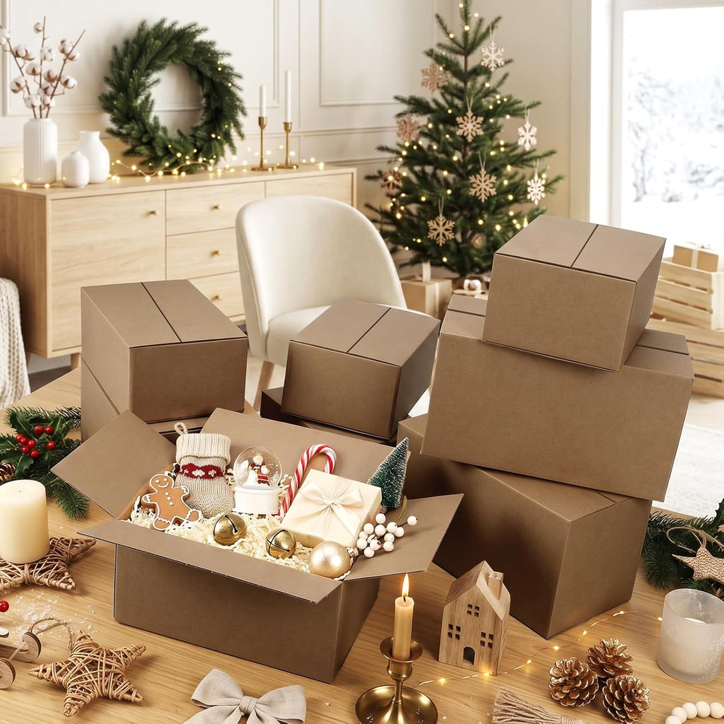40 Pack Brown Assorted Shipping Box, 11x6x6, 10x7x5, 9x6x4, 8x6x4