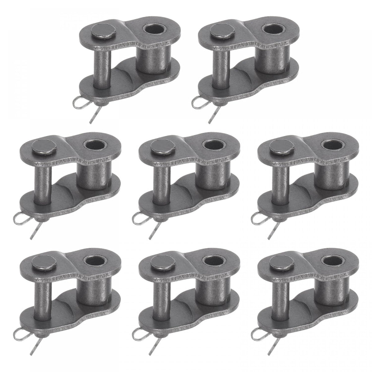 uxcell 8Pcs #40 Chain Offset Half Link Roller, 1/2" Pitch Carbon Steel, Standard Chain End Connector Split Links for 08A Chain
