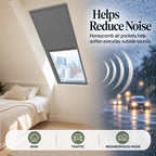 Custom Blackout Honeycomb Skylight Window Shade (Dark Grey 93021F)