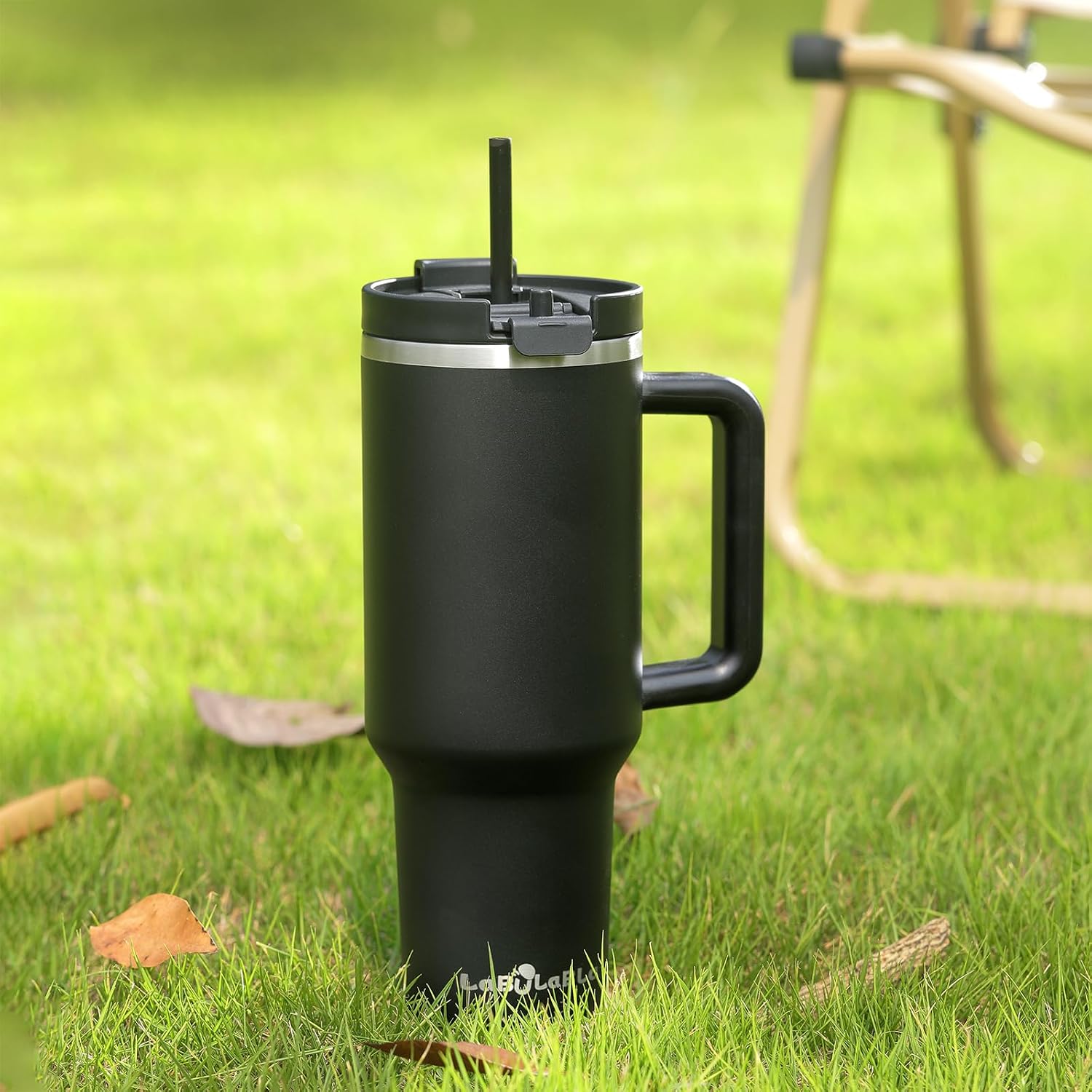 40oz Tumbler with Handle,Double Wall Vacuum Reusable Stainless Steel Insulated Water Bottle,With Leak Proof lid and