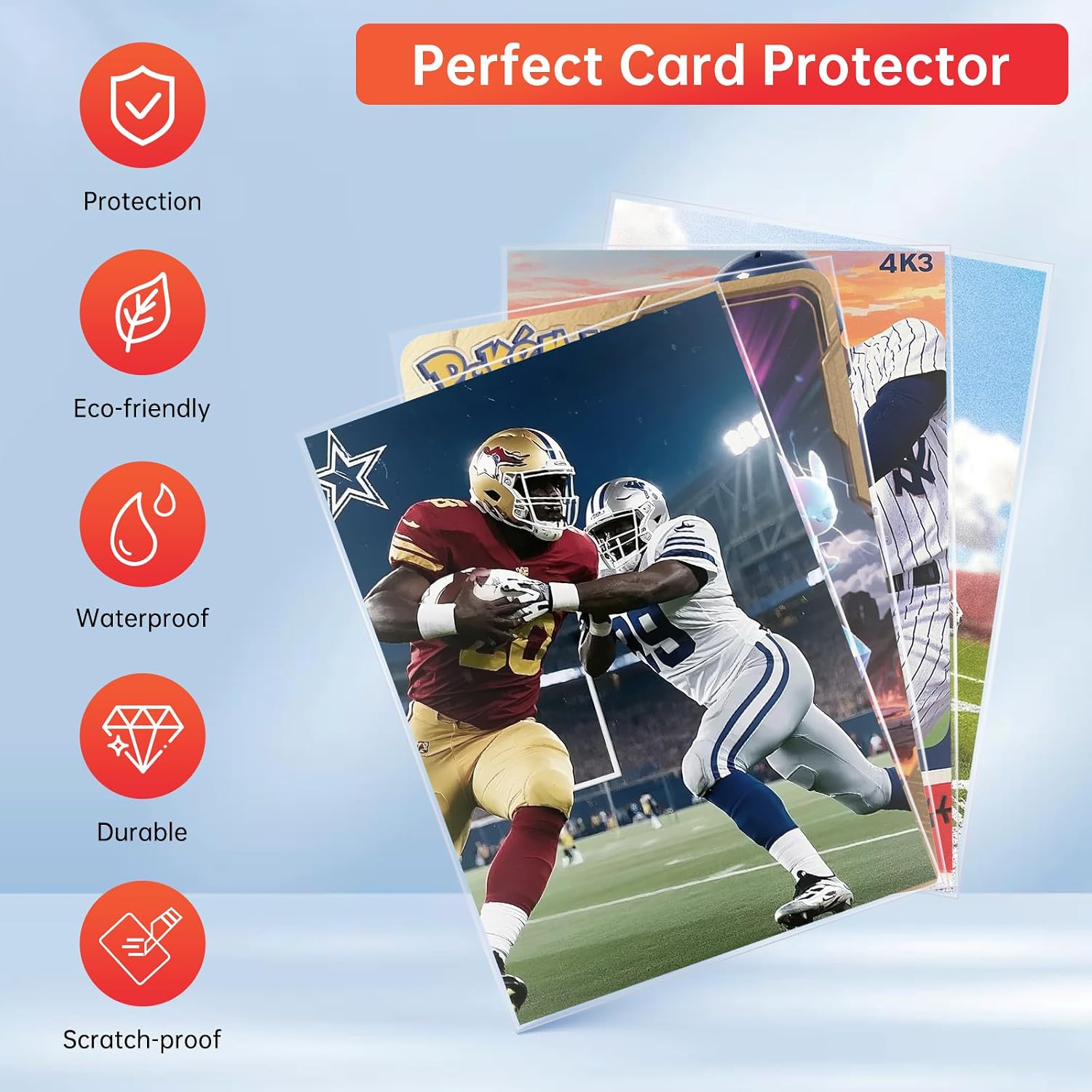 600 Count Clear Penny Soft Sleeves: Trading Card Sleeves, Soft Protectors Fit for Standard Cards, Sports Cards