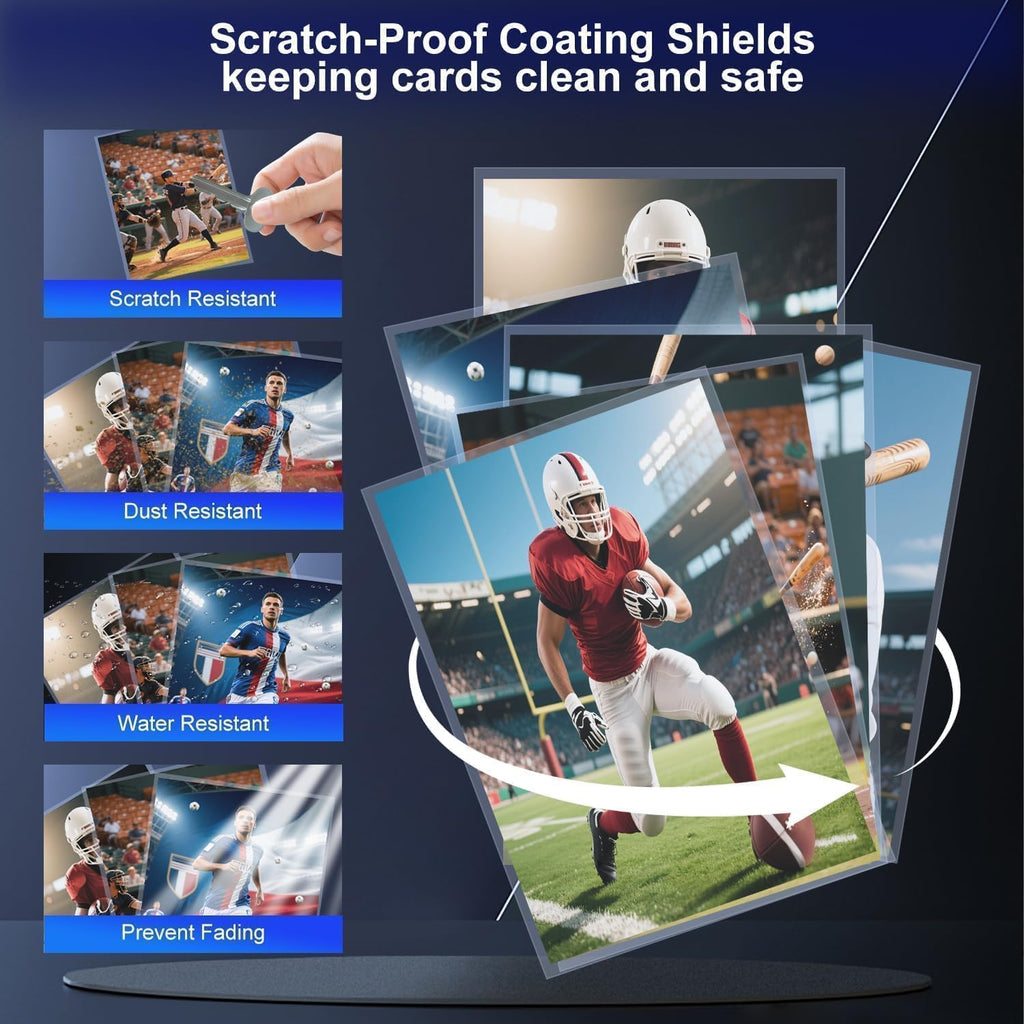 500 Counts Card Sleeves for Trading Cards,Soft Penny Card Sleeves,Clear Plastic Standard Size Card Protectors for