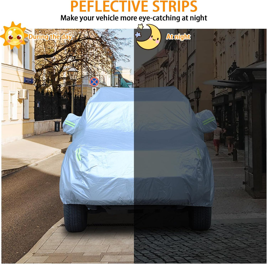 Compatible with Toyota FJ Cruiser 2007-2021 Car Cover Waterproof All Weather Outdoor Full Car Cover, Sun Hail UV Snow