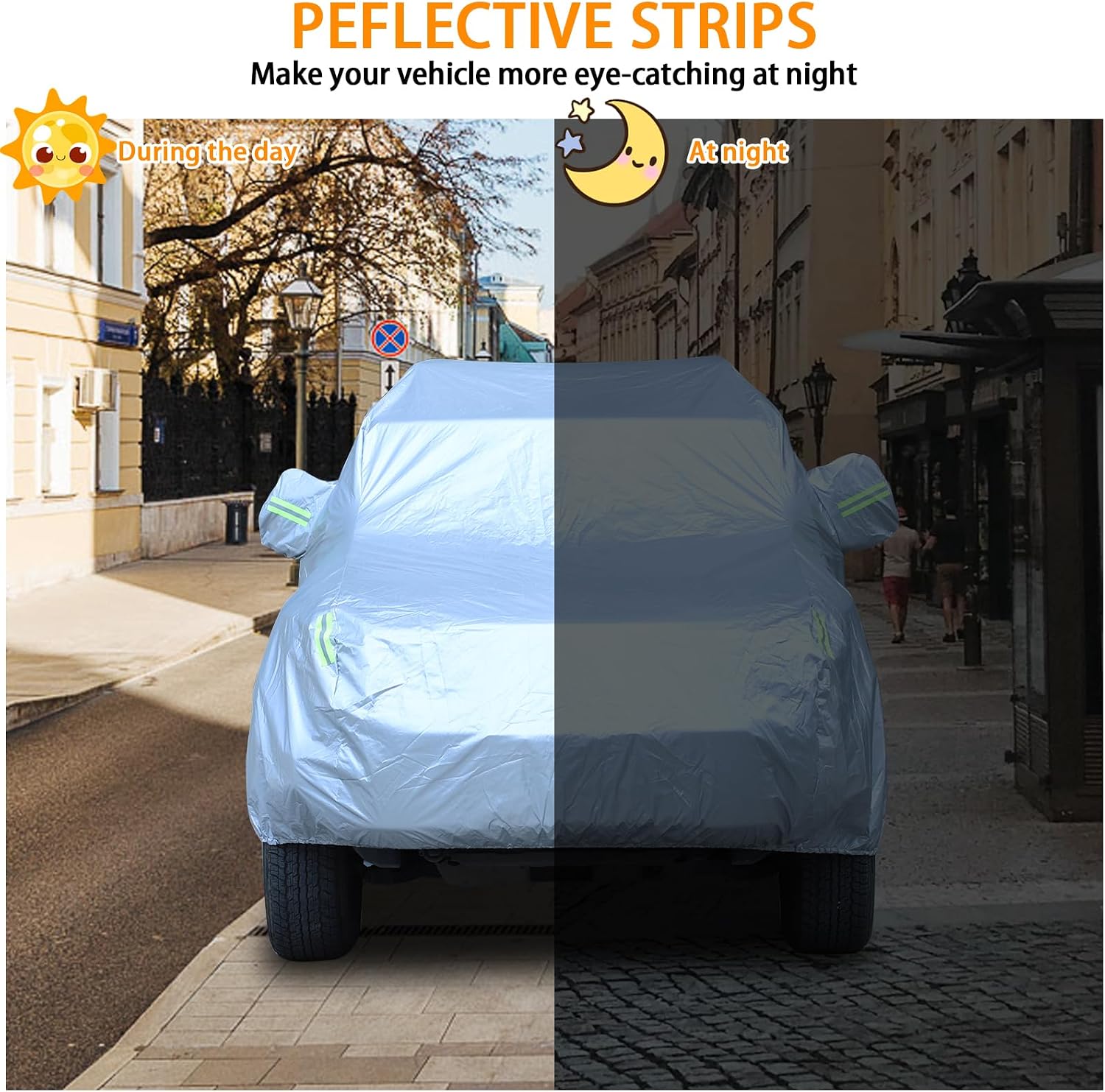 Compatible with Toyota FJ Cruiser 2007-2021 Car Cover Waterproof All Weather Outdoor Full Car Cover, Sun Hail UV Snow