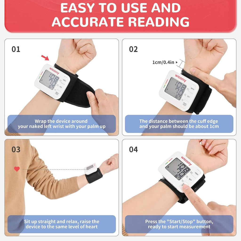 Wrist Blood Pressure Monitor,Blood Pressure Monitor for Home Use