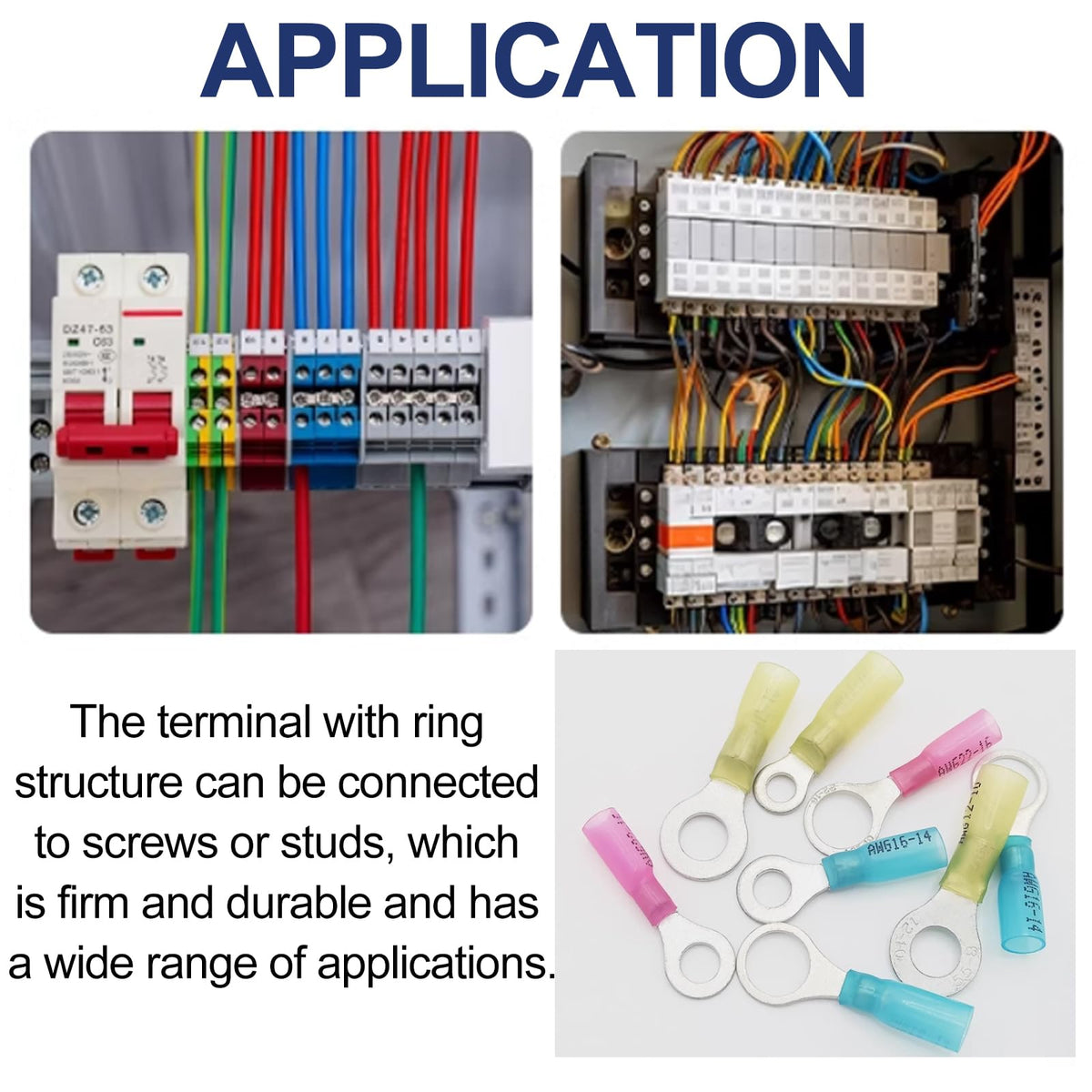 360Pcs Heat Shrink Ring Terminals Kit-Waterproof Crimp Wire Connectors