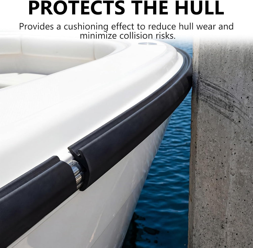 50.85 FT Vinyl Boat Rub Rail, Marine Rub Rail for Hull Protection