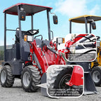 Full Electric Wheel Loader Machine Compact Electric Loader with Bucket, Battery Powered tractor Front End Loaders for
