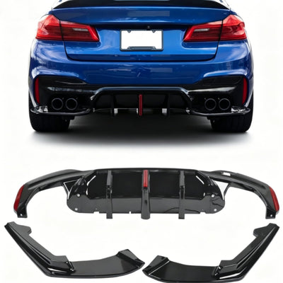 GaofeiLTF Rear Diffuser Fits BMW G30 G38 5 Series 2017-2023 M Sport Bumper