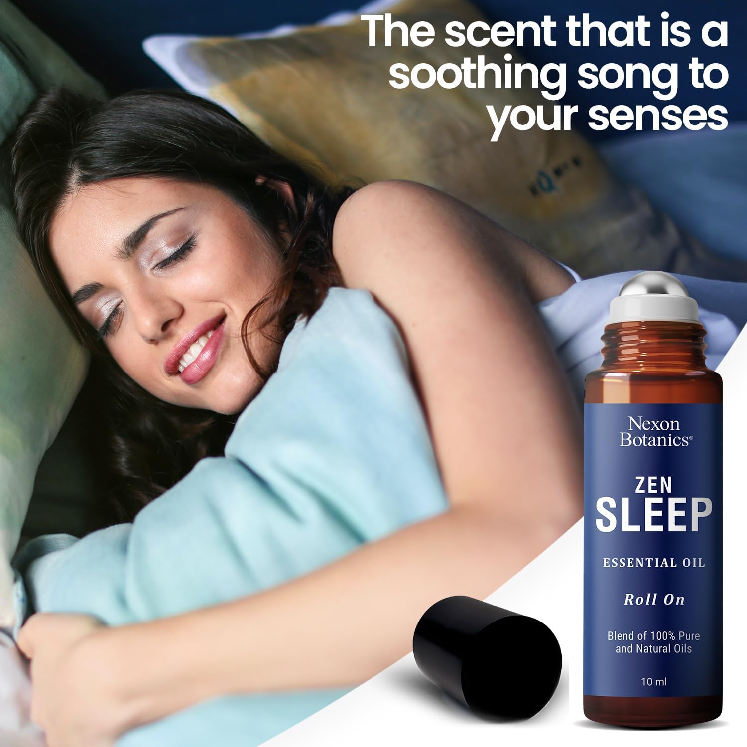 Zen Sleep Essential Oil Roll On 10-ml - Calming Blend for Deep Sleep | Pre-Diluted Easy-to-Use Roller Ball for