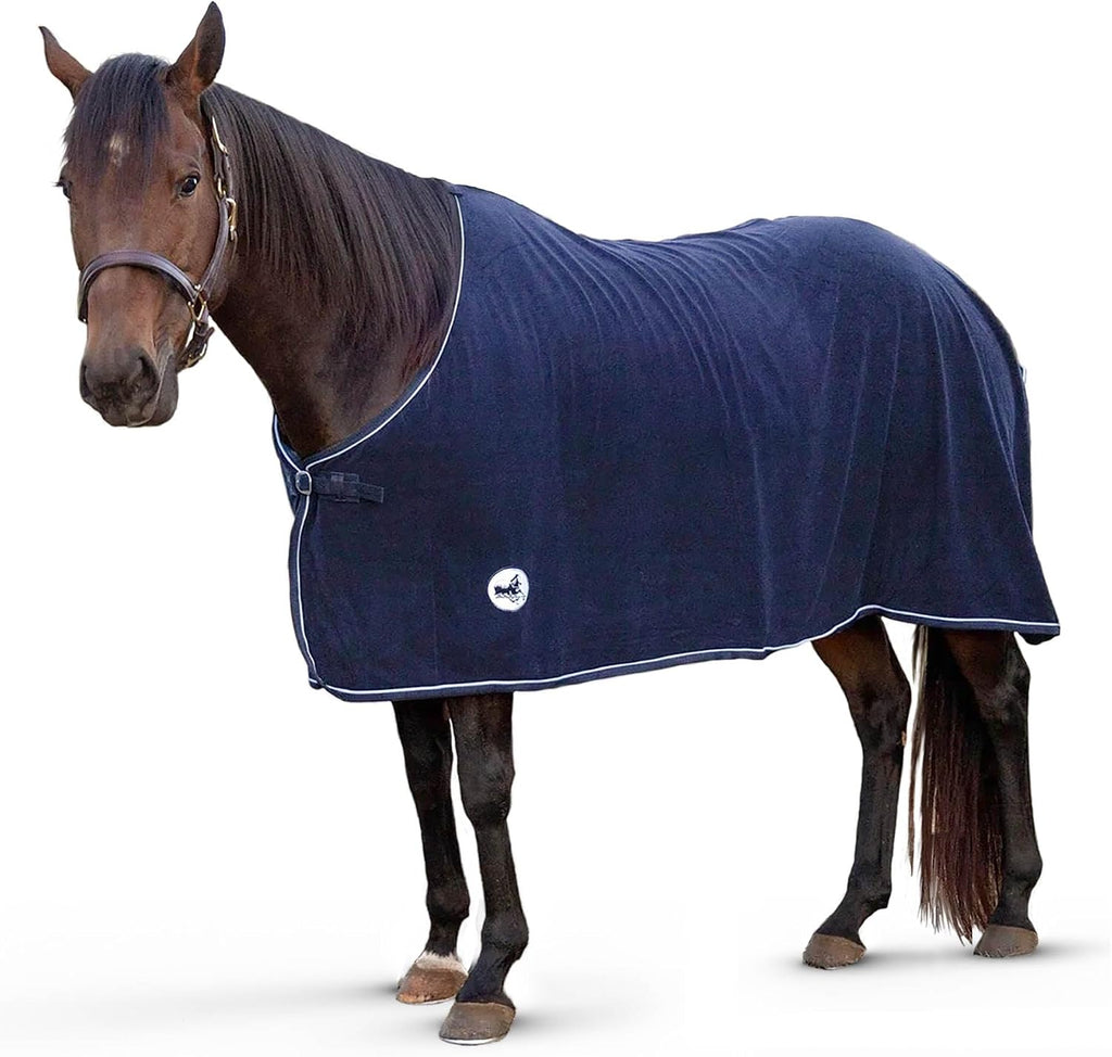 Elite Fleece Cooler Blanket for Horses, 78" – Contoured Moisture Wicking Horse Cooler, Lightweight Breathable Fleece