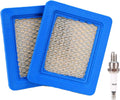 2 Pack 491588s Lawn Mower Air Filter with Spark Plug,Replacement for Briggs and Stratton 491588 399959, Toro 20332 Craftsman 33644 Push Lawn Mower
