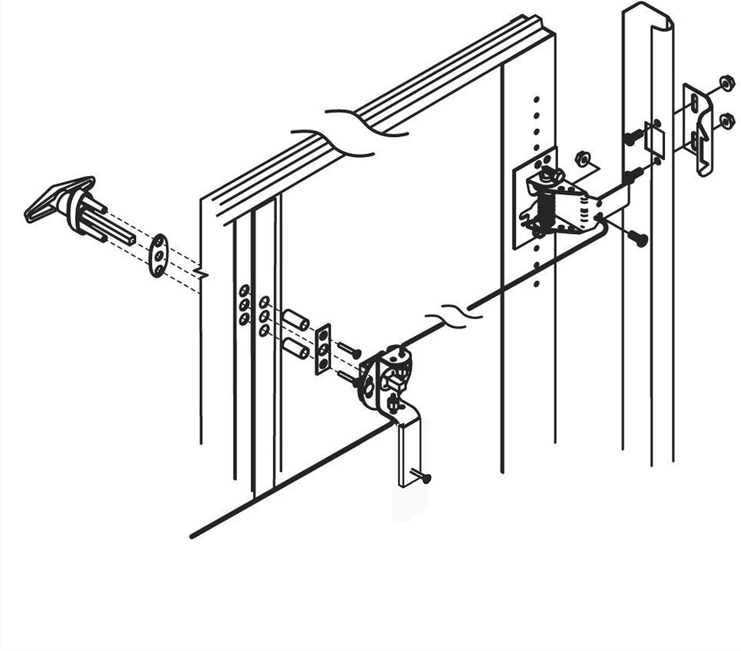 Universal Garage Door Lock Kit with Spring Latch and Keyed Handle